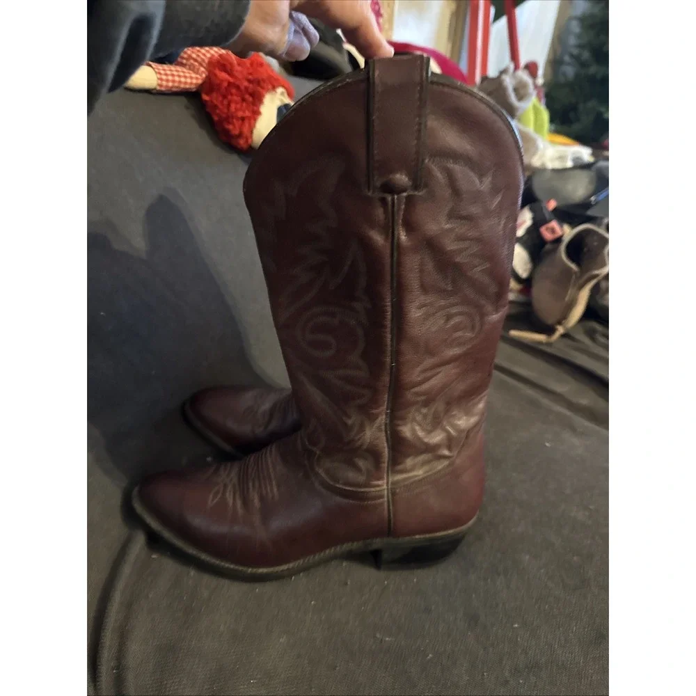Justin Vintage Western Cowboy Boots Men's Size 9 EE - Picture 4 of 5